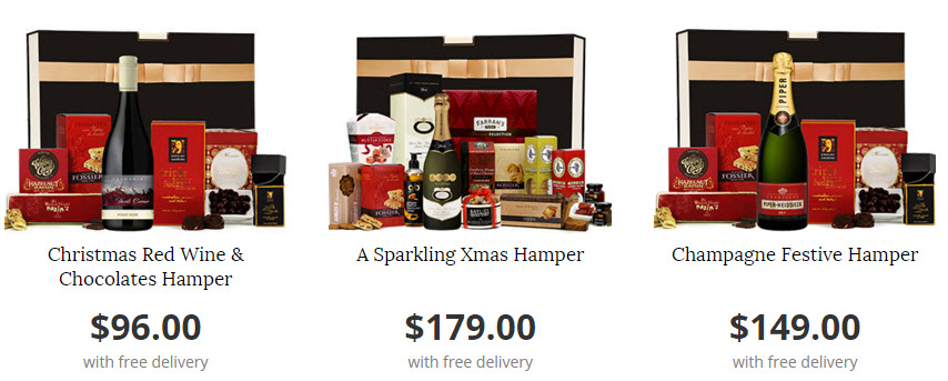 Xmas Hampers Standing Out